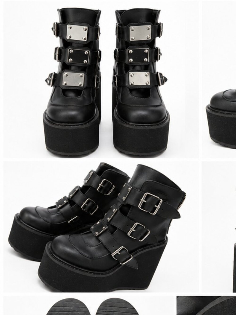 Demonia Swing-105 Platform Buckle Boots – Women's Size 10